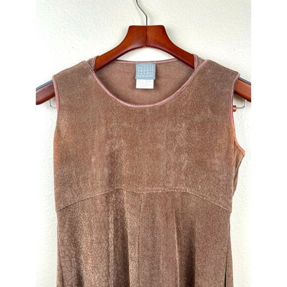 Vintage Womens Dress Sz S Forest Fairy Sparkle Glitter Stretchy Holiday Boho - Picture 3 of 14